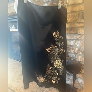 Pretty Loft black satin skirt